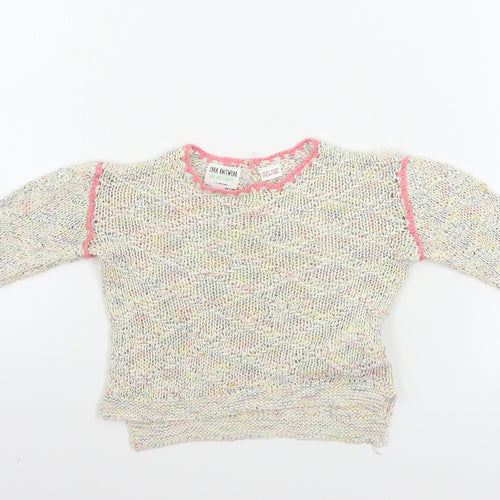 Zara Girls Beige   Pullover Jumper Size 2-3 Years