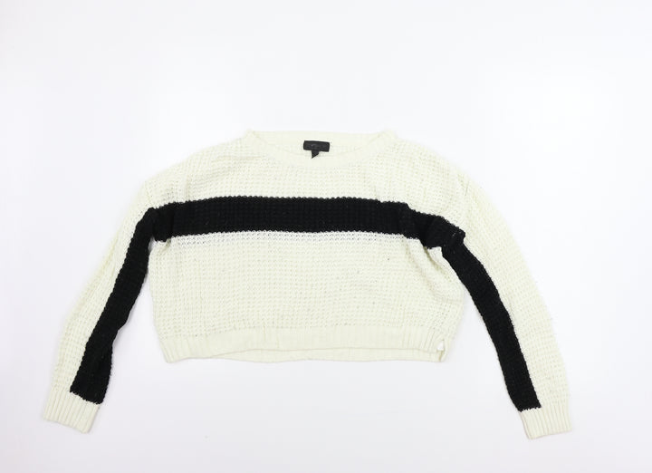 Topshop Womens Ivory Pullover Jumper Size 8