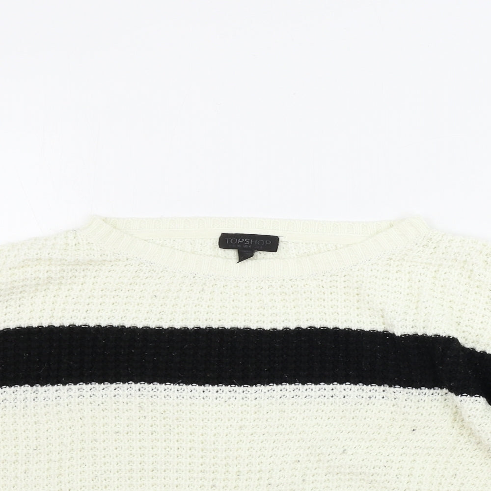 Topshop  Womens Ivory   Pullover Jumper Size 8