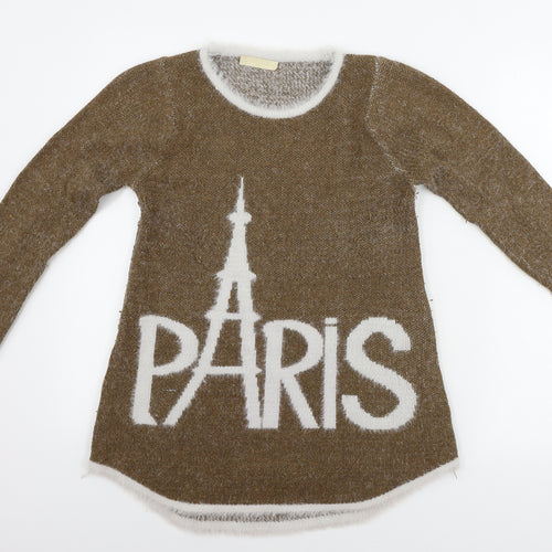 LIN.H.H.  Womens Brown   A-Line  Size L