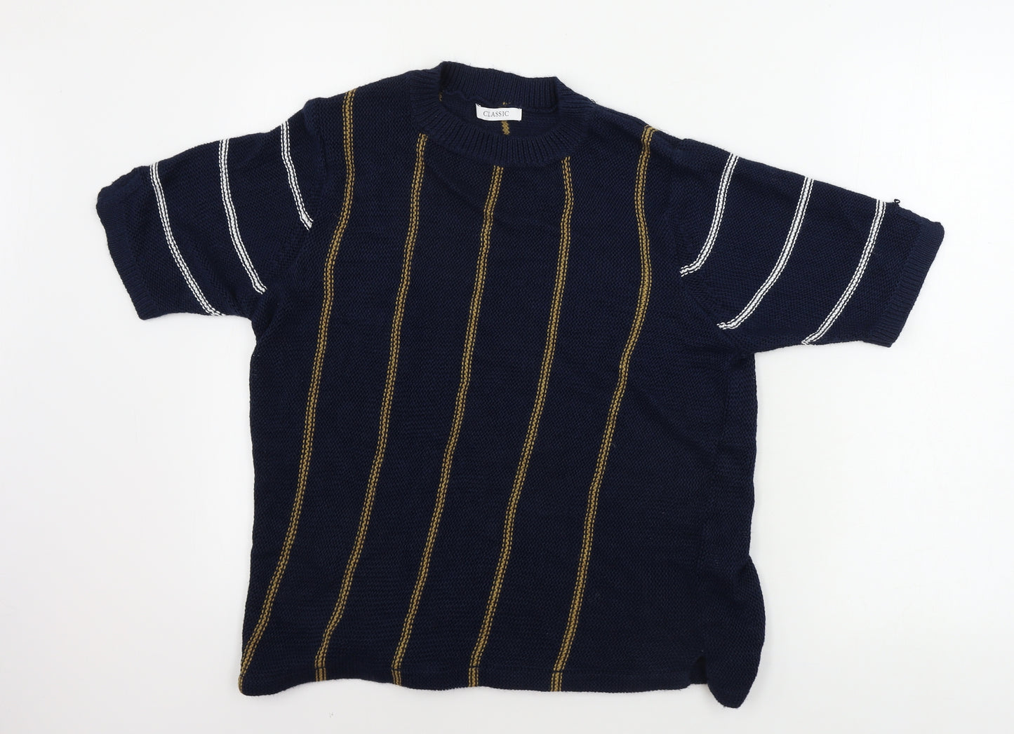 Marks and Spencer  Womens Blue Striped  Pullover Jumper Size 16