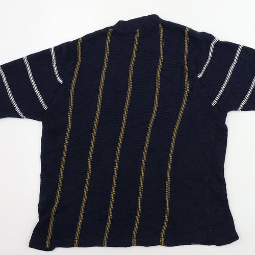 Marks and Spencer  Womens Blue Striped  Pullover Jumper Size 16