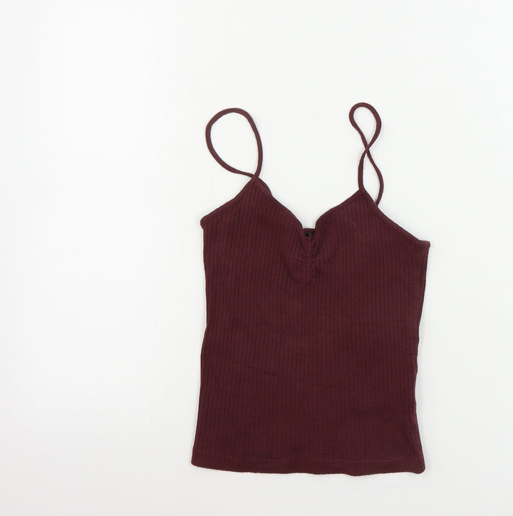 Topshop  Womens Brown   Basic Tank Size 6