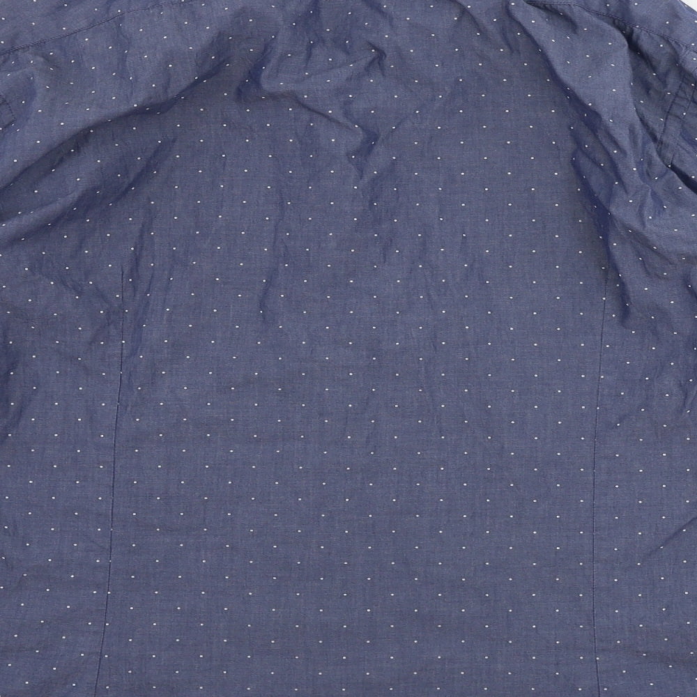 French Connection  Mens Blue    Button-Up Size 16