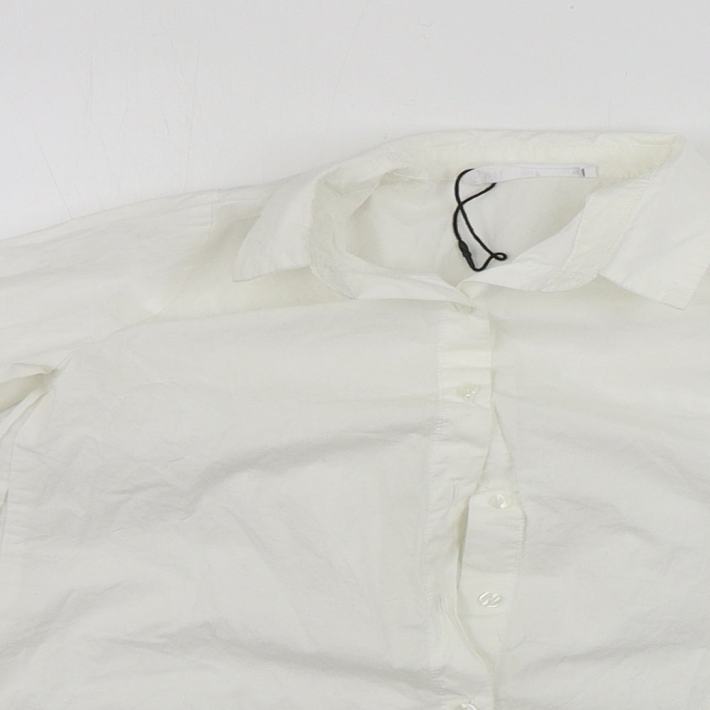 Zara  Girls White   Basic Button-Up Size 7 Years