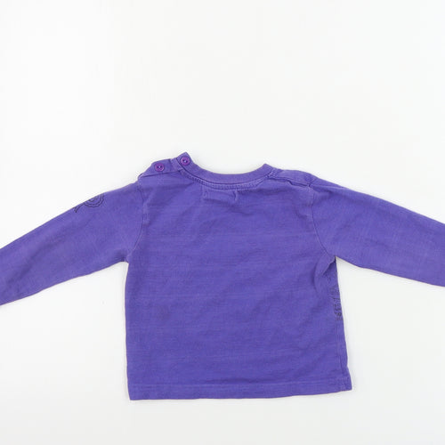 Boy Star Boys Purple   Basic T-Shirt Size 12 Months