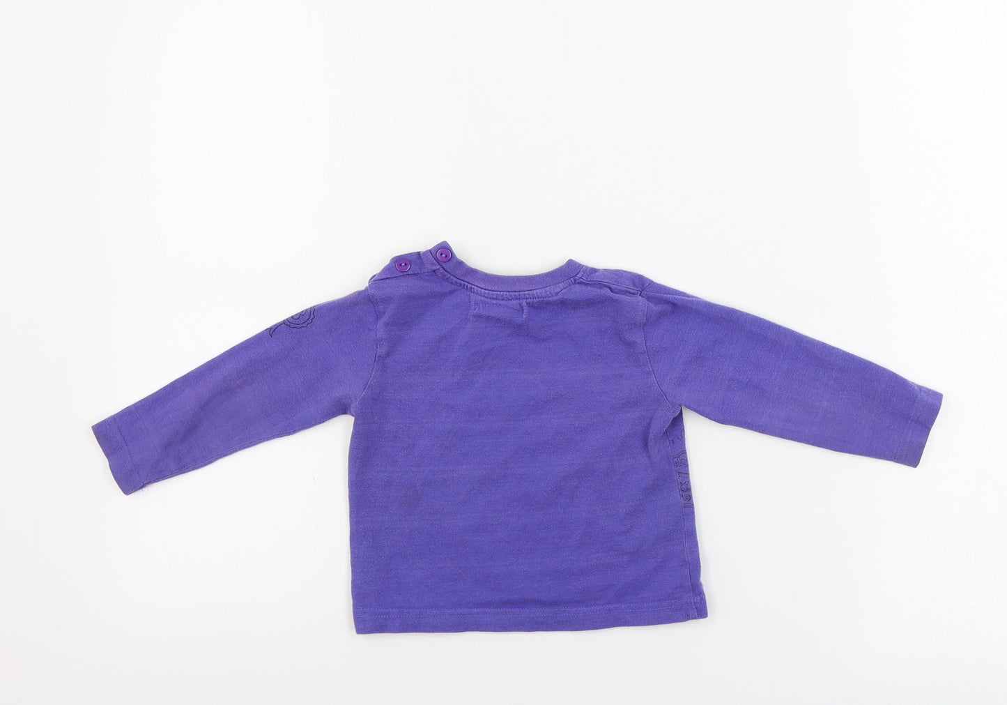 Boy Star Boys Purple   Basic T-Shirt Size 12 Months