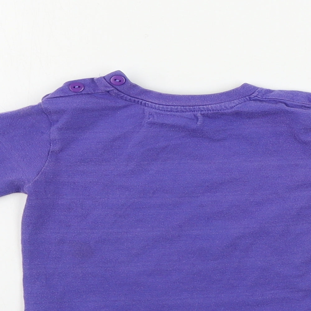 Boy Star Boys Purple   Basic T-Shirt Size 12 Months