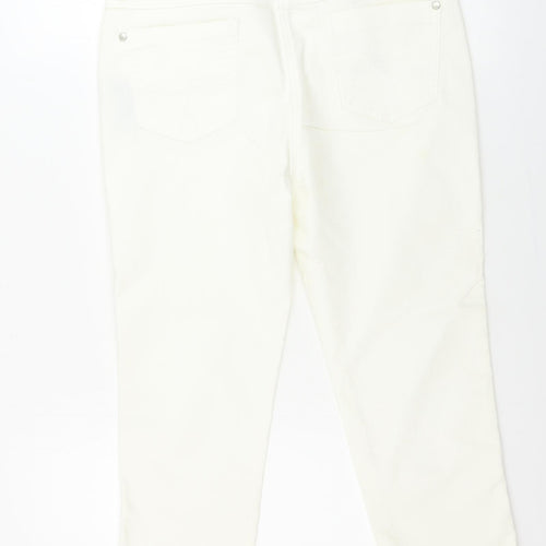 M&Co Womens Ivory   Trousers  Size 12 L20 in