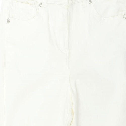 M&Co Womens Ivory   Trousers  Size 12 L20 in