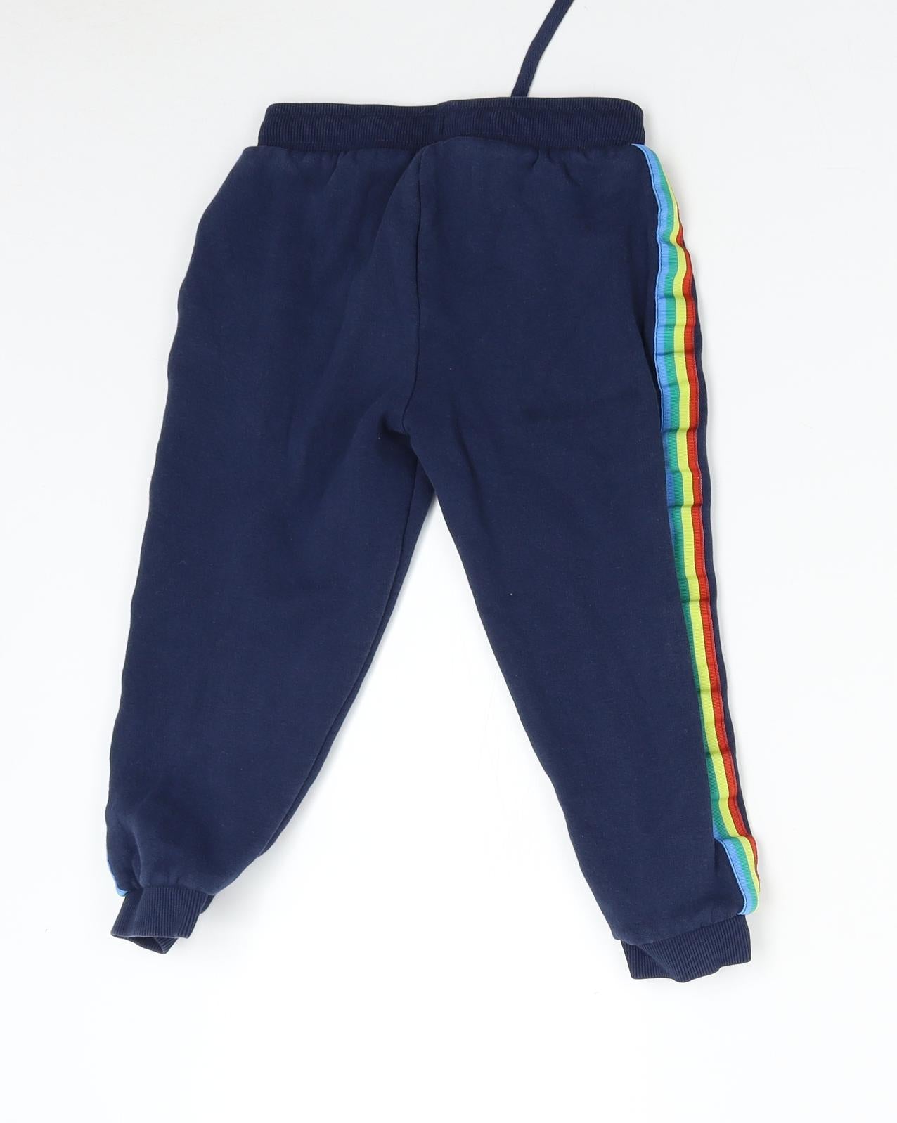 Matalan Boys Blue   Sweatpants Trousers Size 3-4 Years - Rainbow