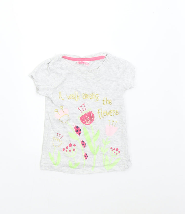 So Cute Baby Grey Basic T-Shirt Size 9-12 Months