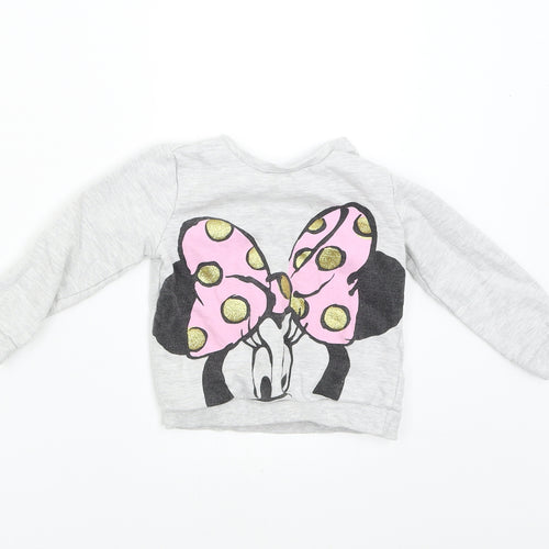Disney Baby Girls Grey   Sweatpants Trousers  - Minnie Mouse
