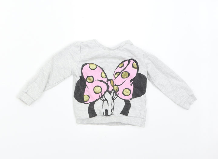 Disney Baby Girls Grey   Sweatpants Trousers  - Minnie Mouse