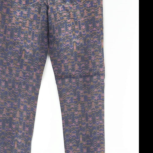 Maison Scotch Womens Multicoloured Geometric Denim Skinny Jeans Size 31 L27 in