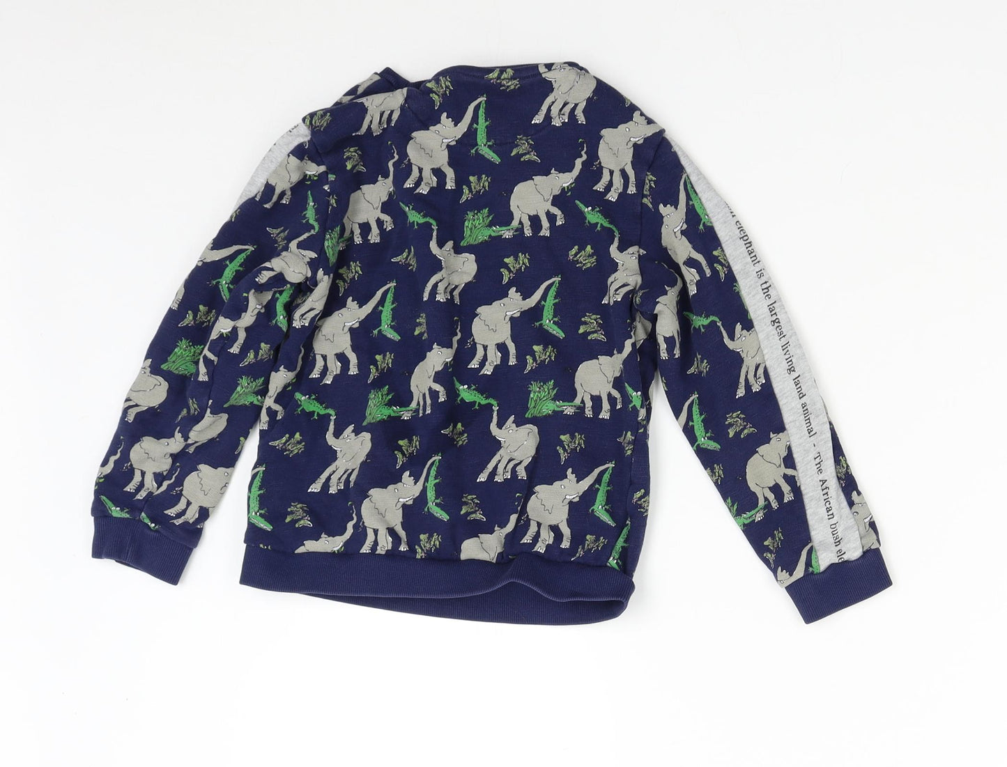 M&S Boys Blue   Pullover Sweatshirt Size 6-7 Years  - Roald Dahl African Elephant