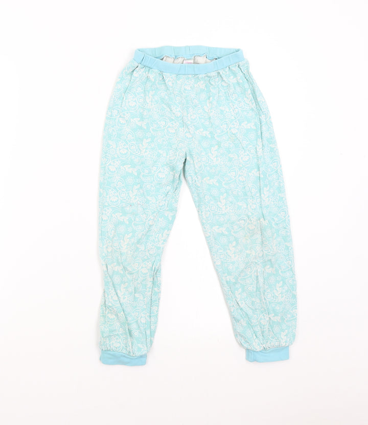George Girls Green Floral Pyjama Pants Size 6-7 Years