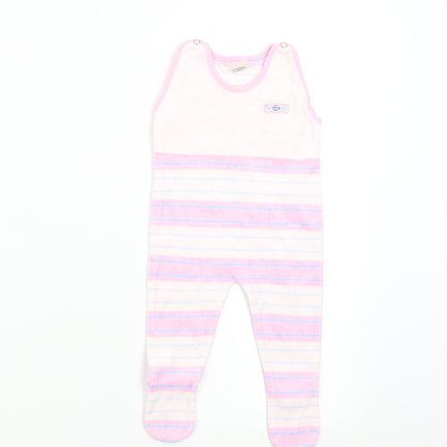 Nicky Velours Baby Pink Striped  Babygrow One-Piece Size 3-6 Months
