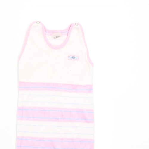 Nicky Velours Baby Pink Striped  Babygrow One-Piece Size 3-6 Months