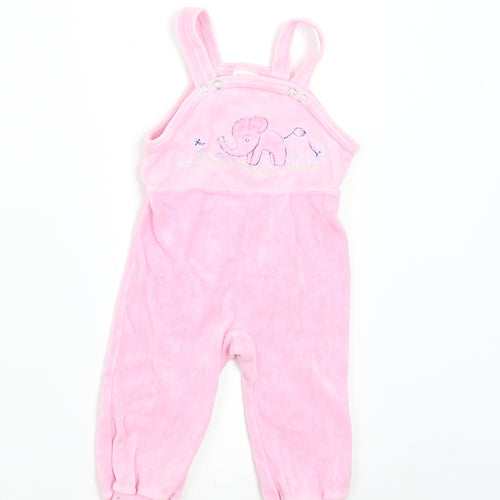 Baby Club Baby Pink   Babygrow One-Piece Size 3-6 Months  - Elephant