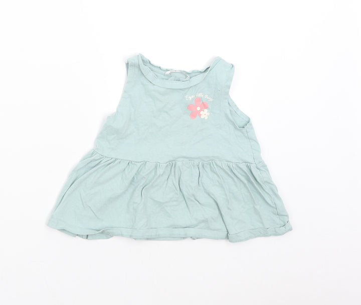 Pep&Co Girls Green   T-Shirt Dress  Size 3-4 Years