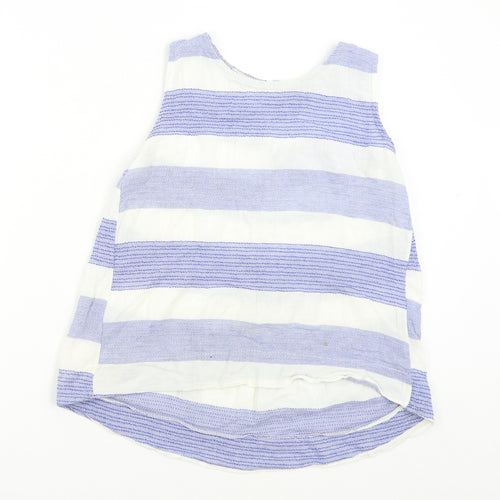 Preworn Womens Blue Striped  Camisole Blouse Size M