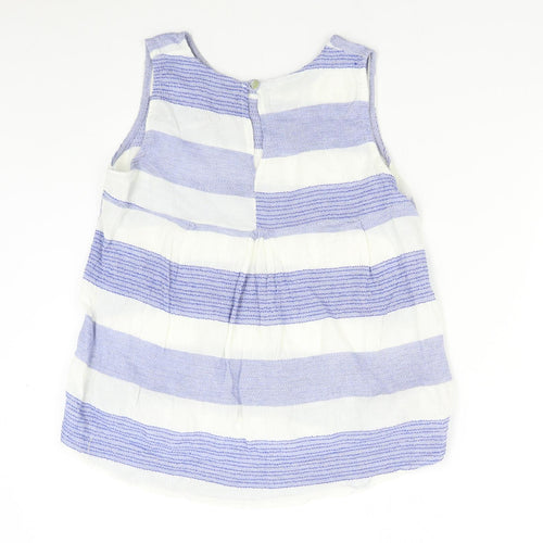 Preworn Womens Blue Striped  Camisole Blouse Size M