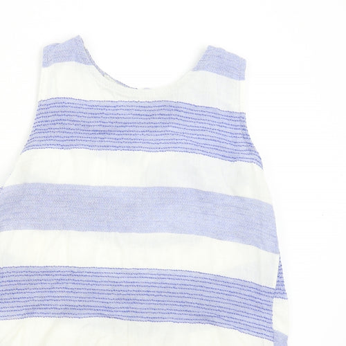 Preworn Womens Blue Striped  Camisole Blouse Size M