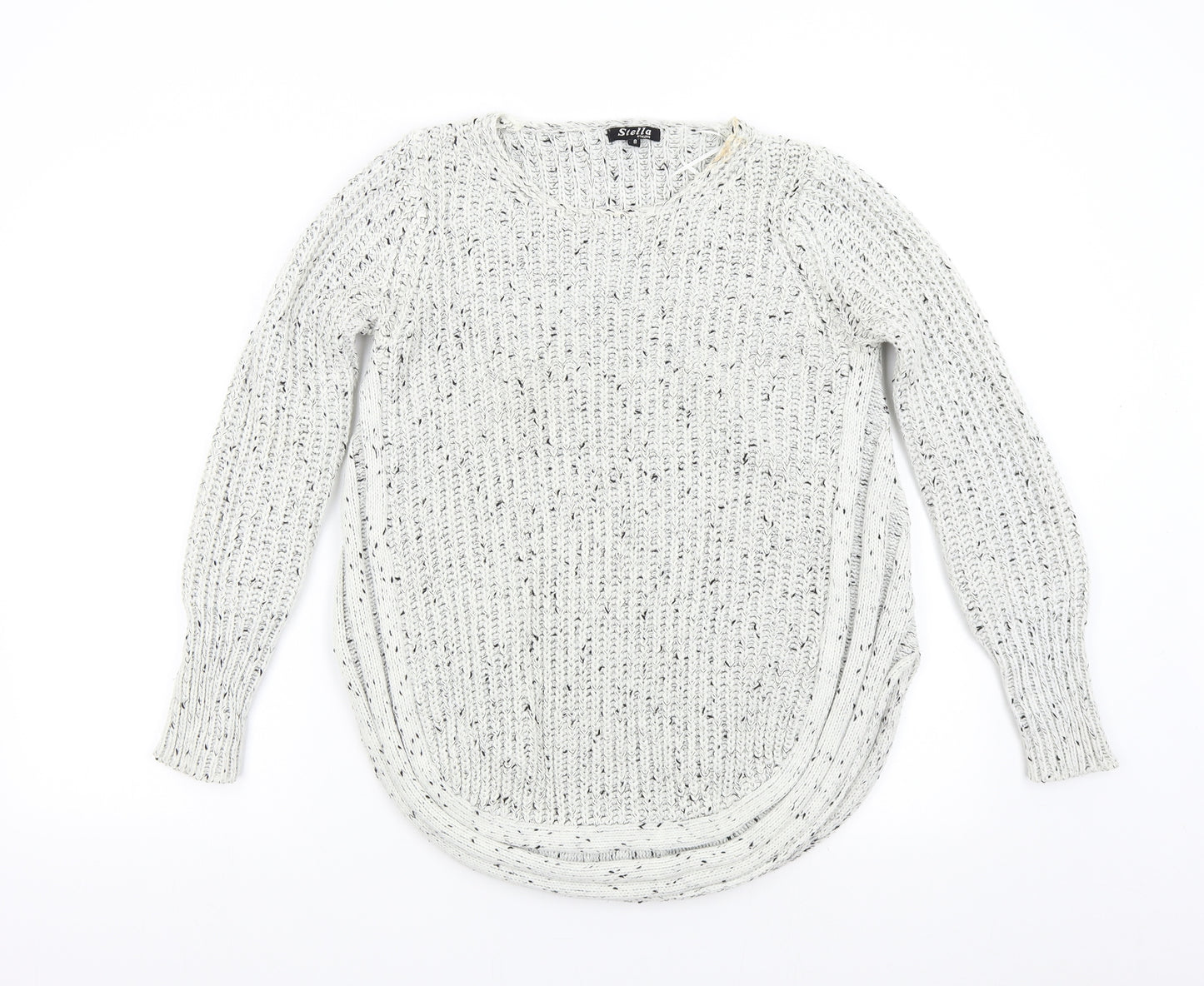 Stella Womens Grey  Knit Pullover Jumper Size 8