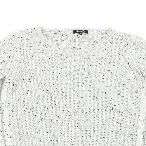 Stella Womens Grey  Knit Pullover Jumper Size 8