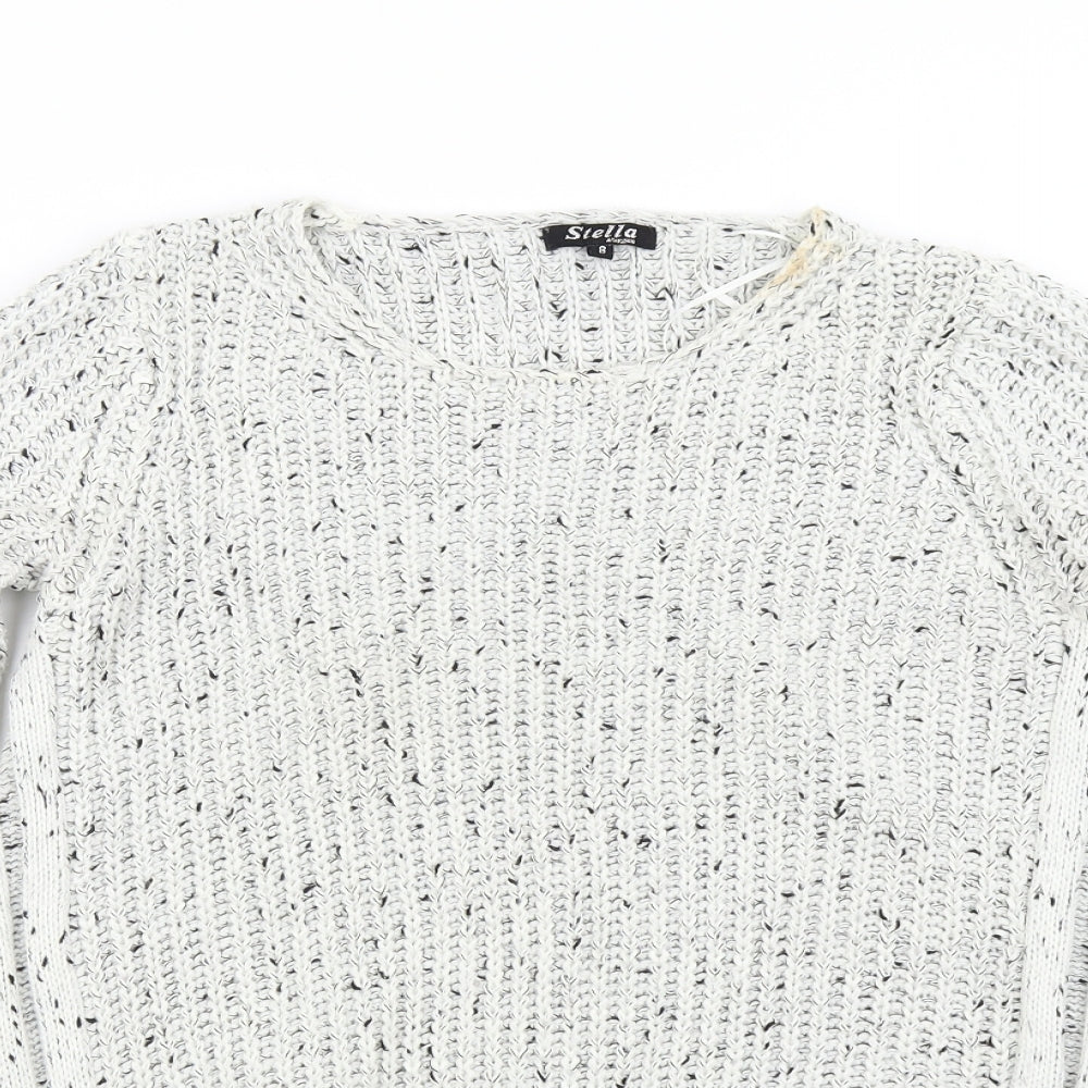 Stella Womens Grey  Knit Pullover Jumper Size 8