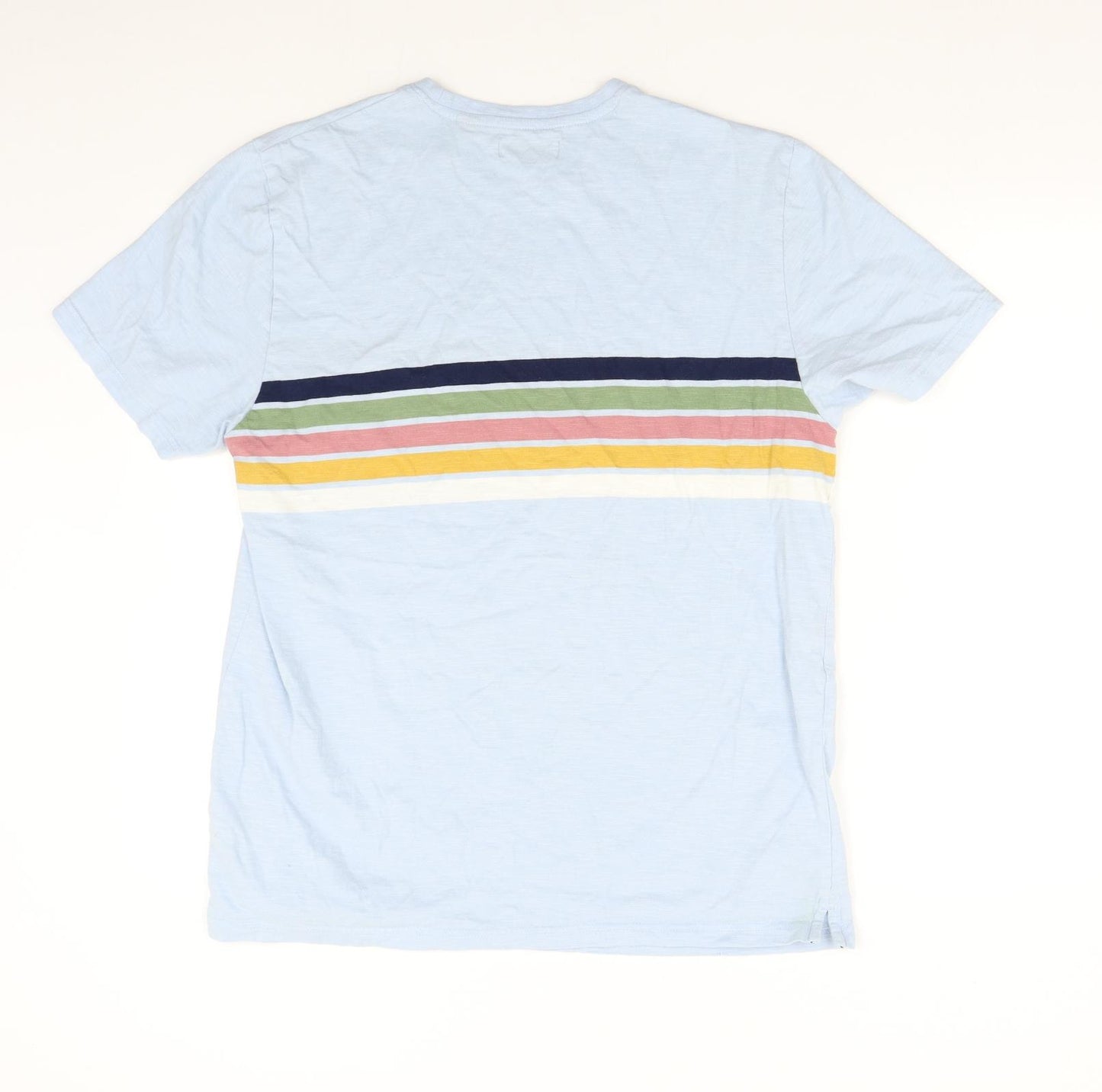 NEXT Mens Blue Striped   T-Shirt Size L