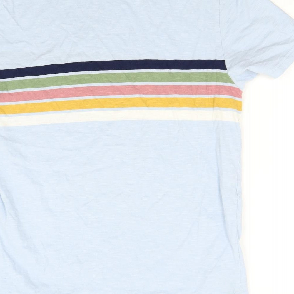 NEXT Mens Blue Striped   T-Shirt Size L