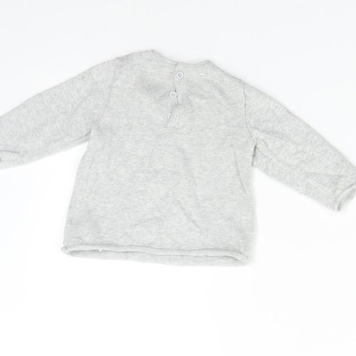 Mothercare Baby Grey  Knit Pullover Jumper Size 3-6 Months  - Reindeer