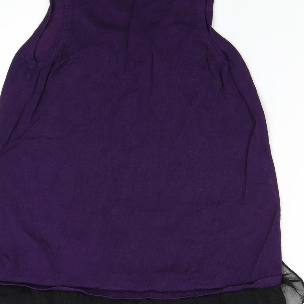 Tsega Womens Purple  Knit Tunic Tank Size M