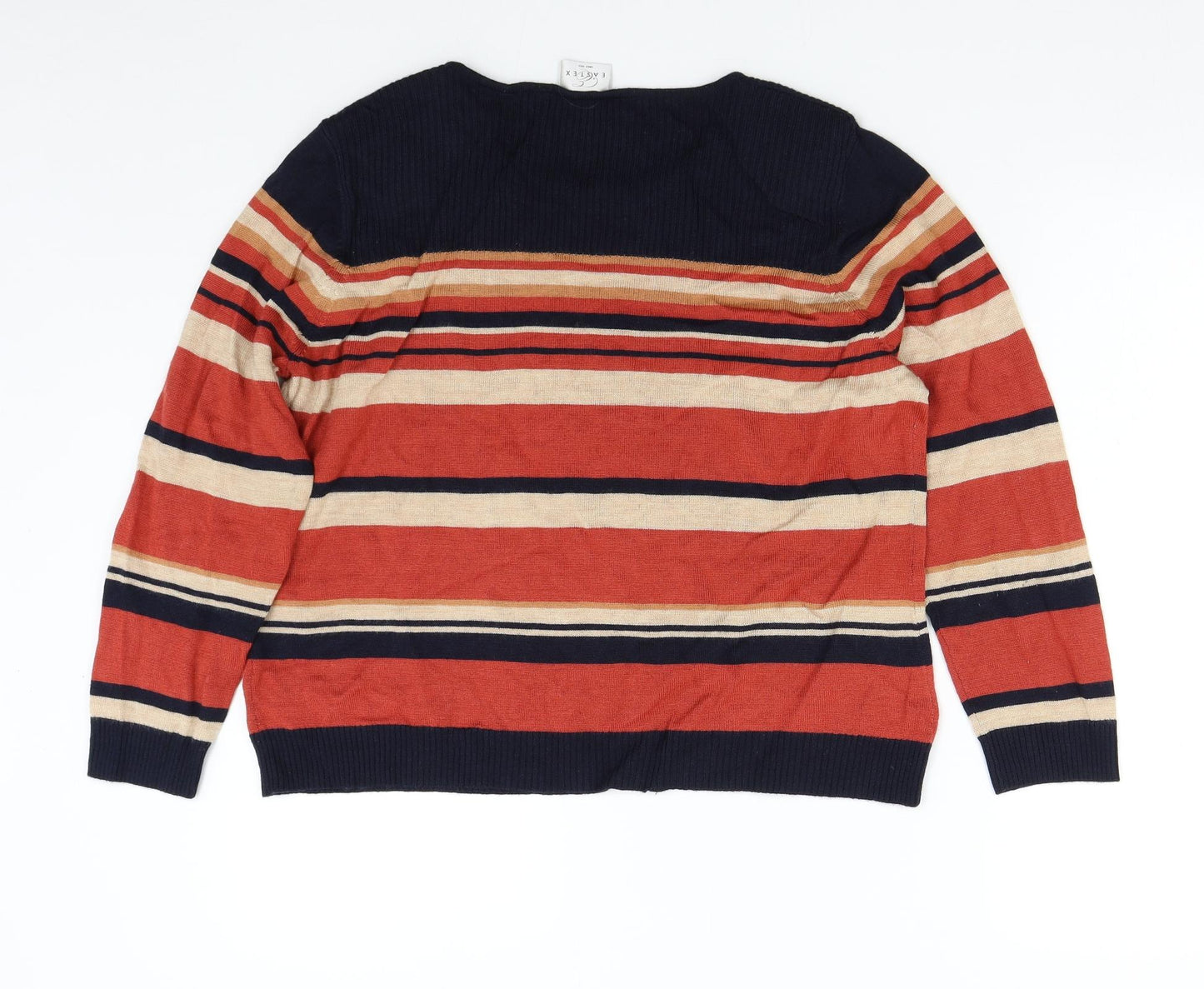 Eastex Womens Multicoloured Striped Knit Pullover Jumper Size 18