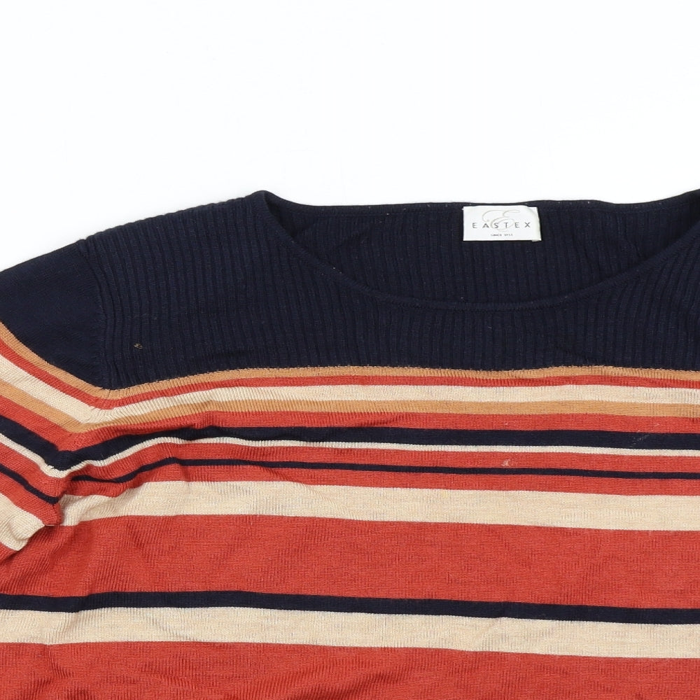 Eastex Womens Multicoloured Striped Knit Pullover Jumper Size 18
