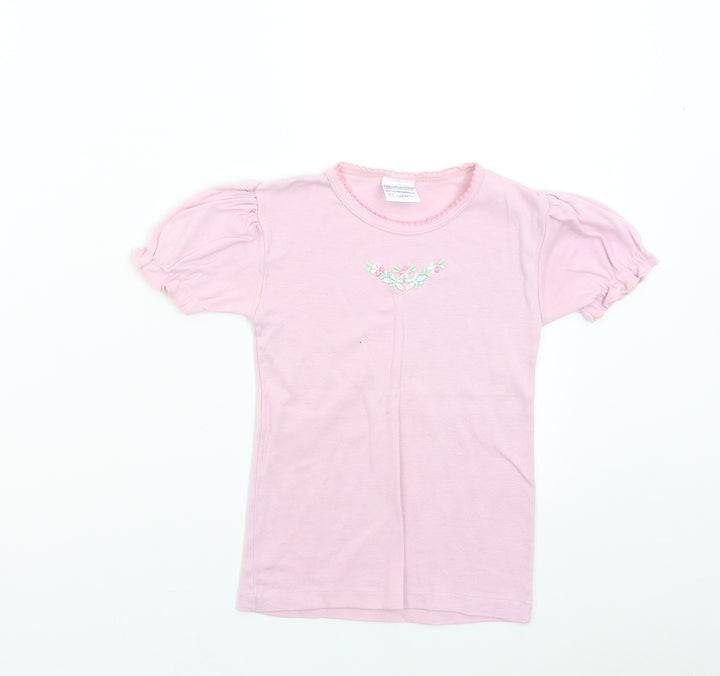 Mothercare Girls Pink Basic T-Shirt Size 8 Years