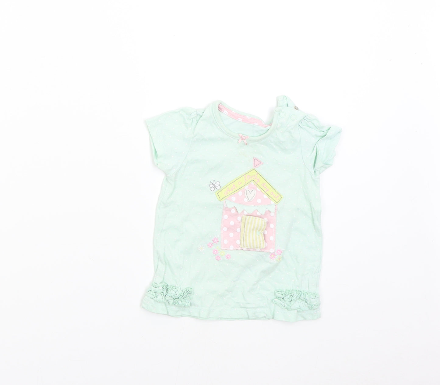George Baby Green   Basic T-Shirt Size 9-12 Months  - Beach Hut