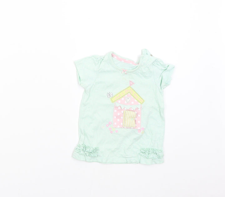 George Baby Green   Basic T-Shirt Size 9-12 Months  - Beach Hut