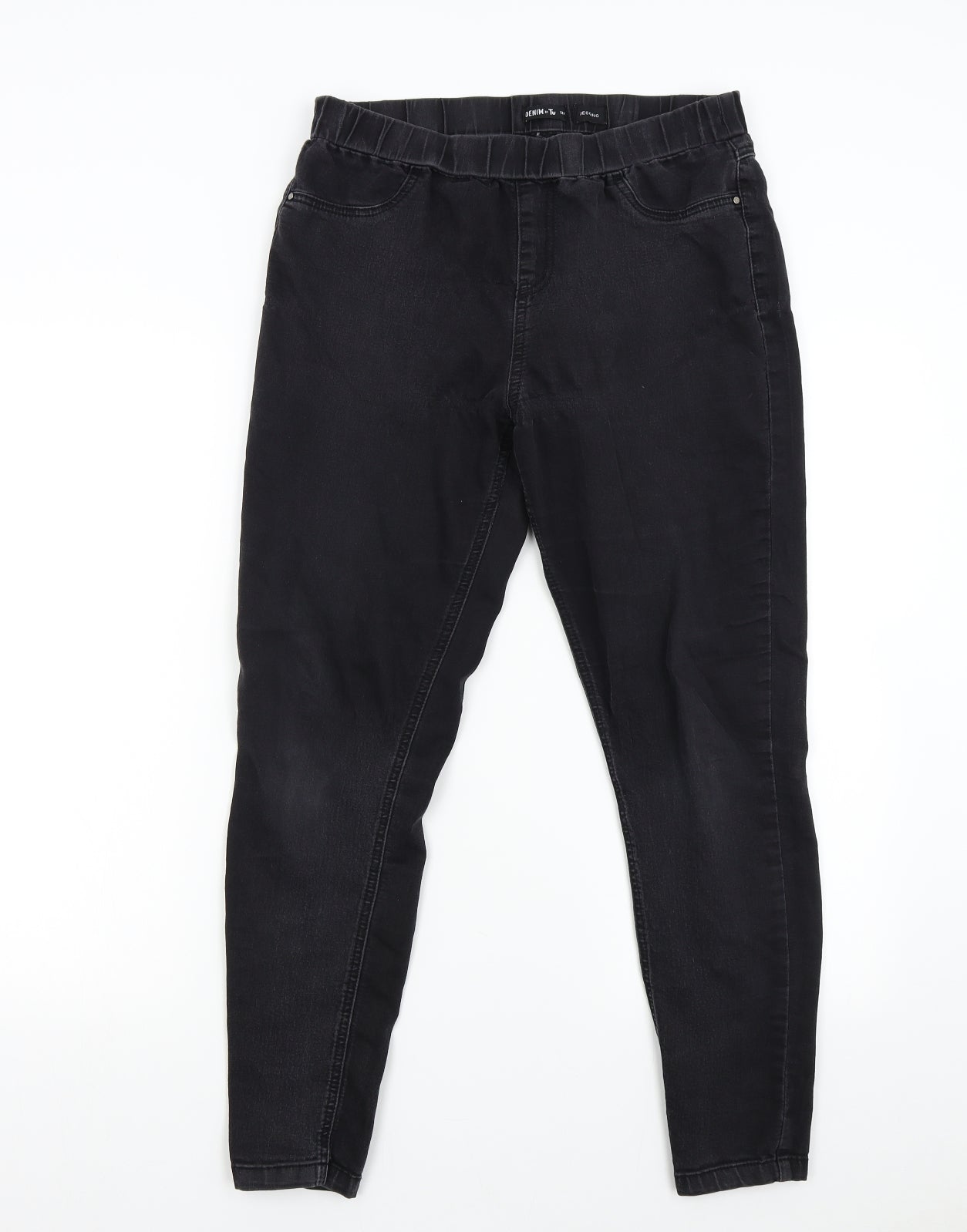 TU Womens Black  Denim Jegging Jeans Size 12 L26 in