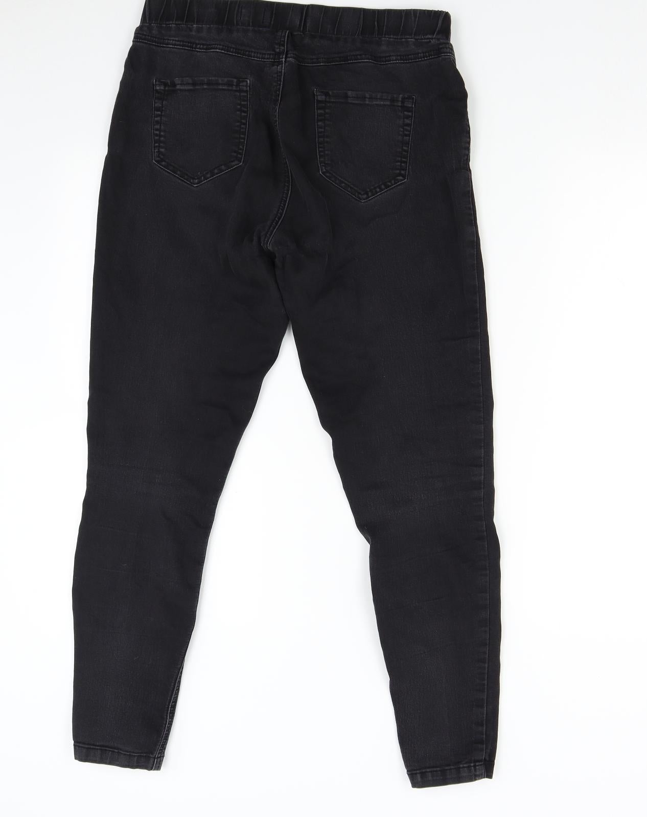 TU Womens Black  Denim Jegging Jeans Size 12 L26 in