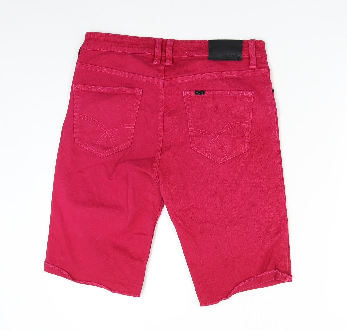 Riders Mens Pink  Denim Bermuda Shorts Size 32 - Drainpipe