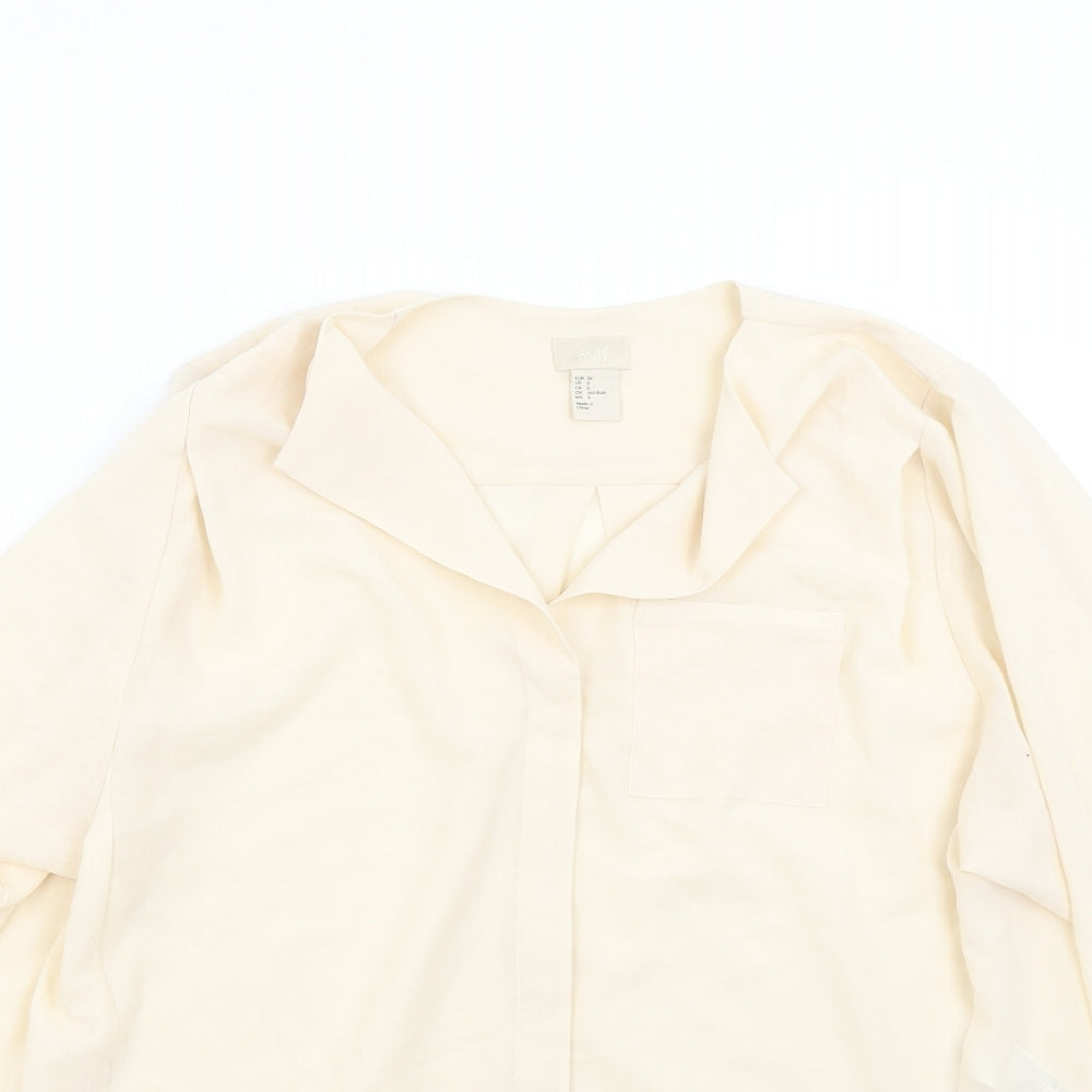 H&M Womens Beige   Basic Blouse Size 8