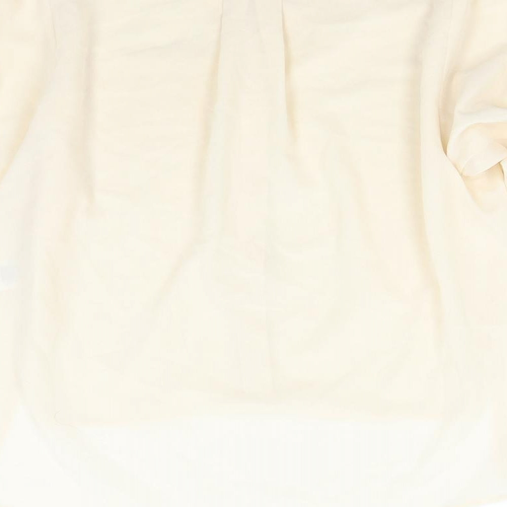 H&M Womens Beige   Basic Blouse Size 8