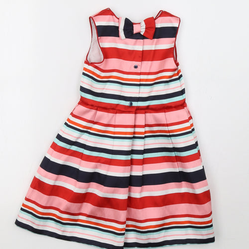 Debenhams Girls Red Striped  A-Line  Size 4-5 Years