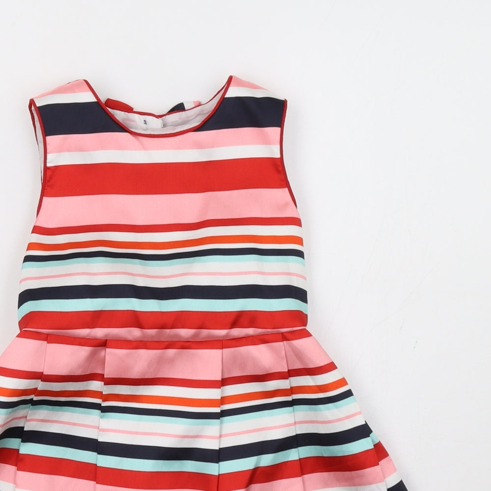 Debenhams Girls Red Striped  A-Line  Size 4-5 Years