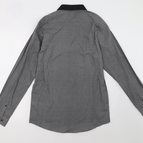 Primark Mens Grey    Button-Up Size M