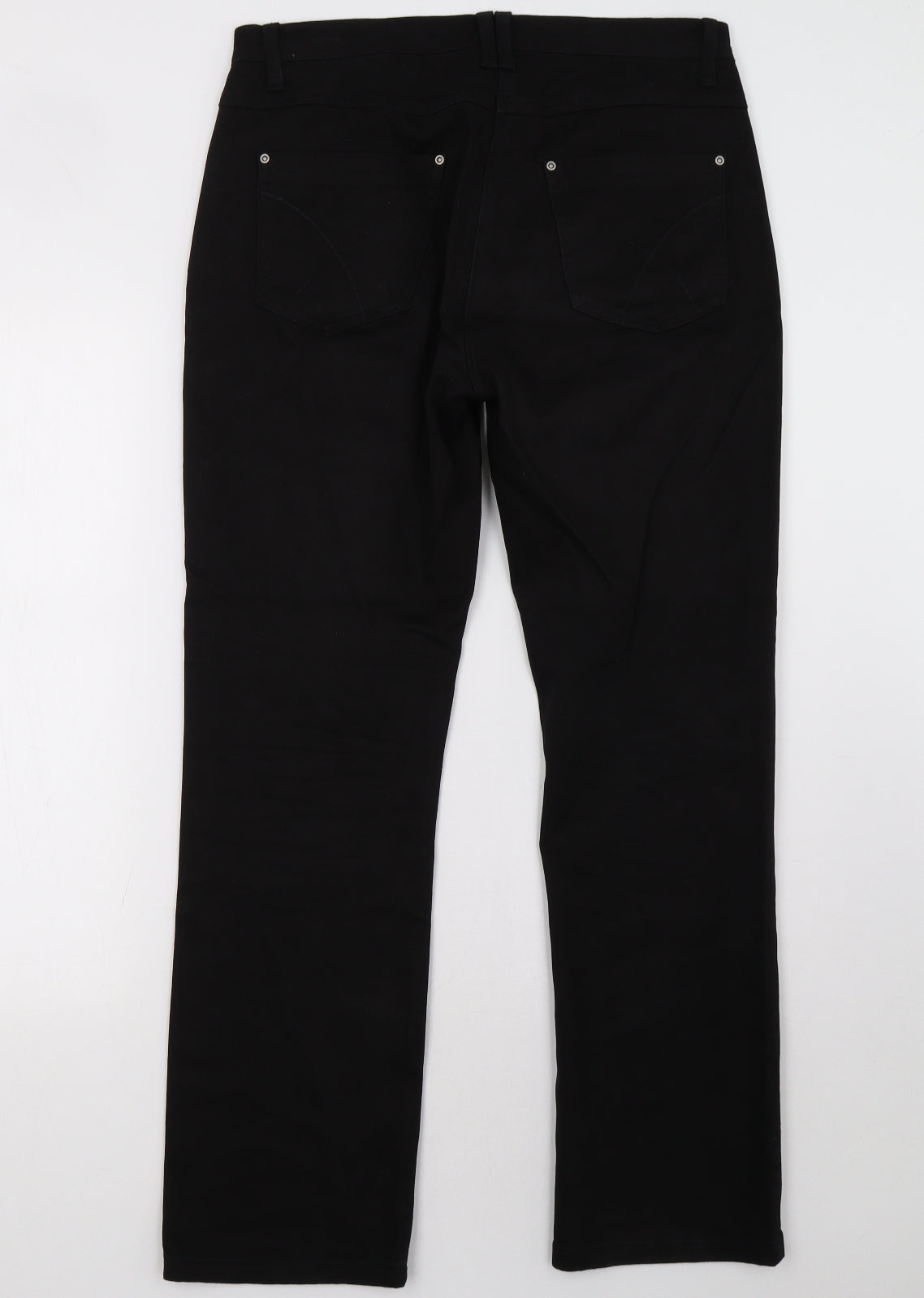 Tulchan Womens Black   Straight Jeans Size 16 L32 in