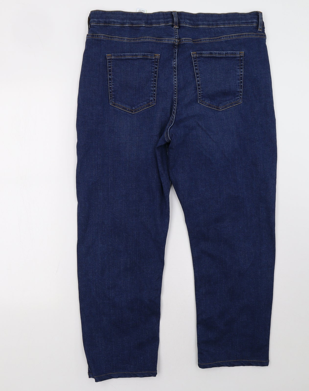 Marks and Spencer Womens Blue  Denim Straight Jeans Size 18 L27 in